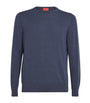 Isaia Blue Wool Crew-Neck Sweater