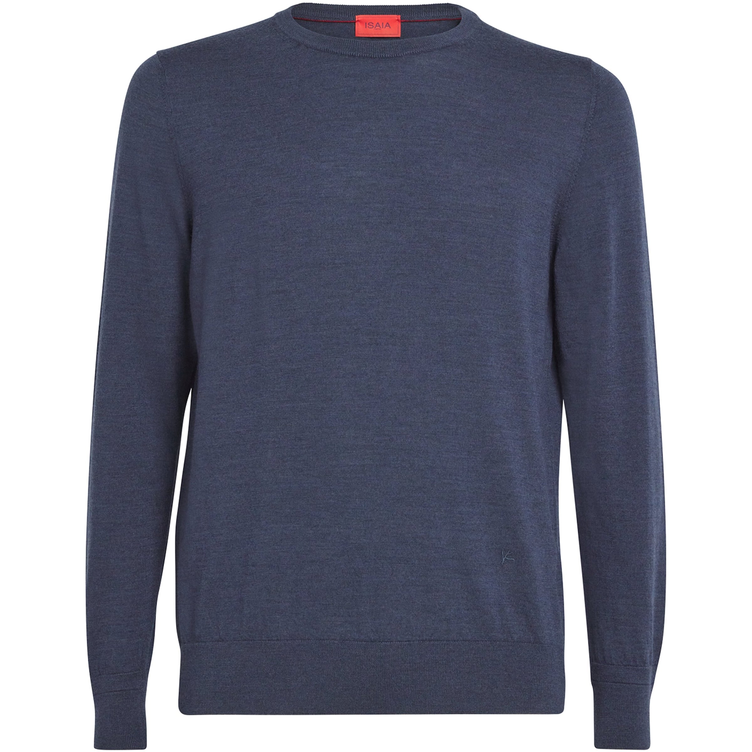 Isaia Blue Wool Crew-Neck Sweater
