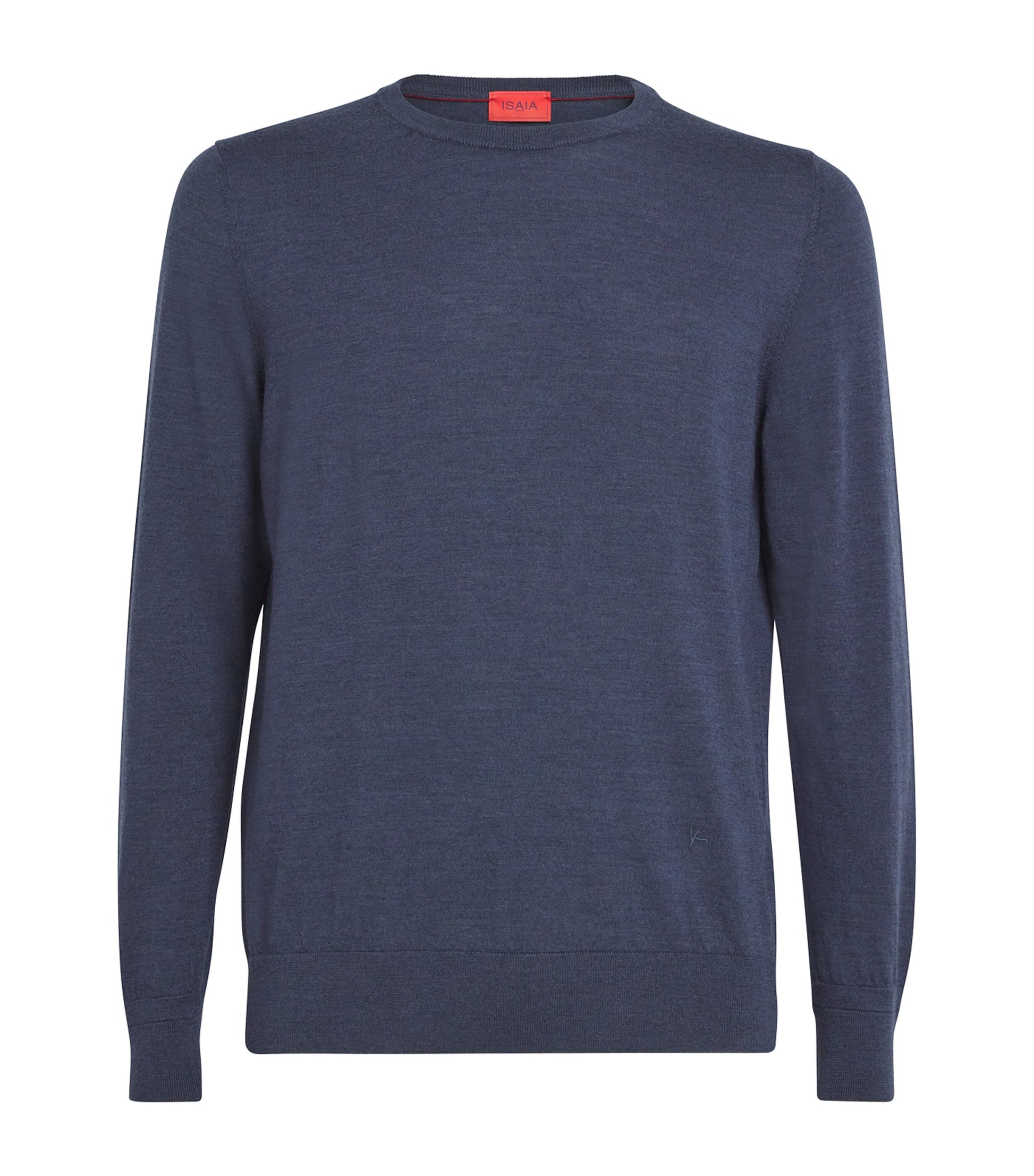 Isaia Blue Wool Crew-Neck Sweater