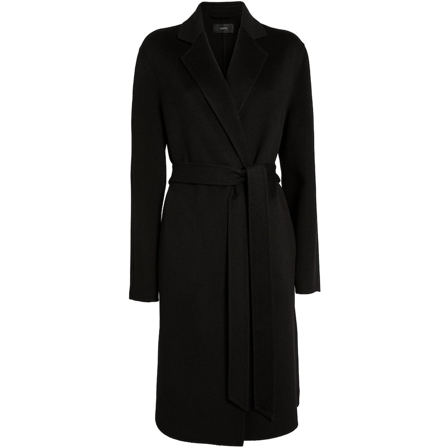 Joseph Black Double Face Cashmere Cenda Long Coat