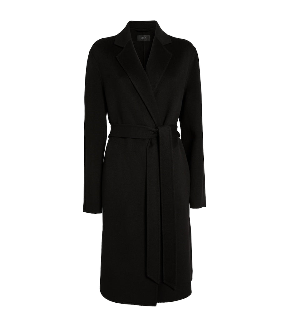 Joseph Black Double Face Cashmere Cenda Long Coat