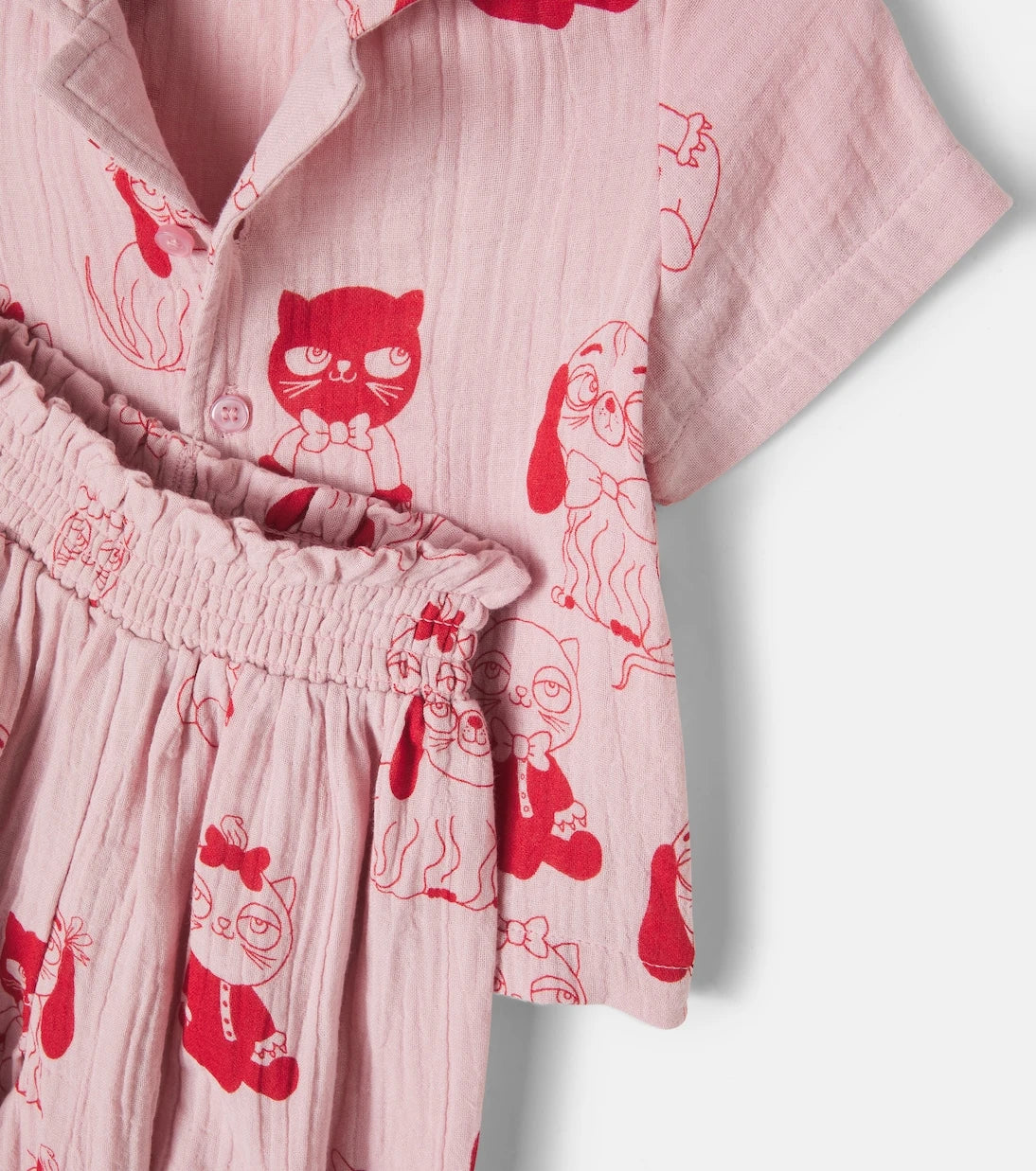 Mini Rodini - Baby Mini Babies cotton shirt and pants set