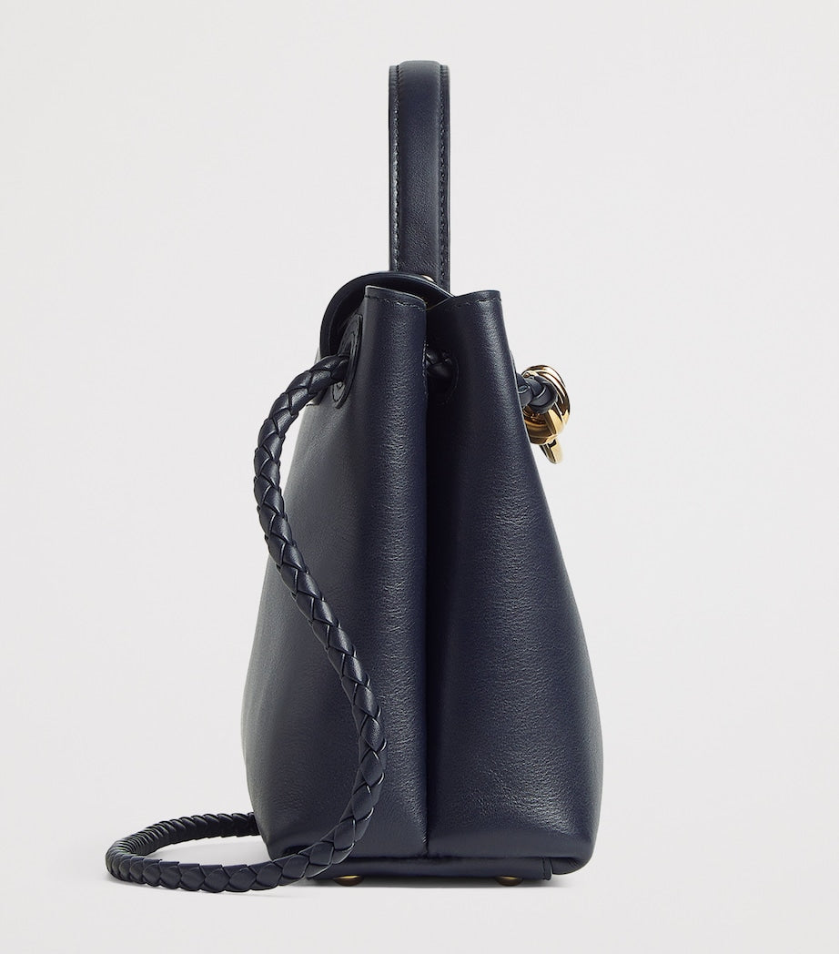 Blue Leather Ciao Ciao Top-Handle Bag