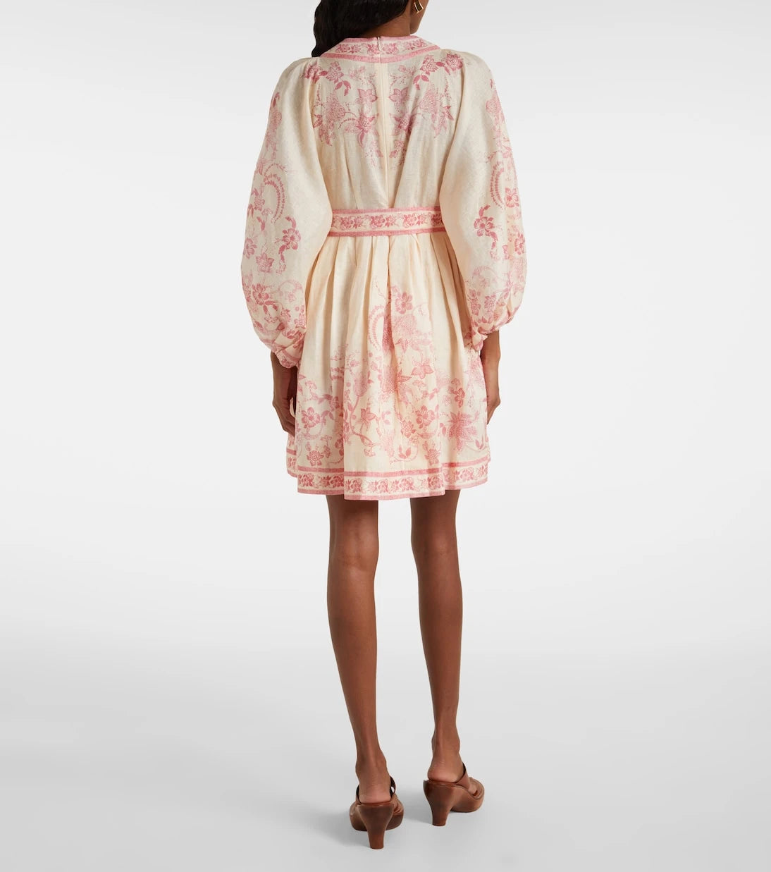 Zimmermann - Lucky floral linen minidress