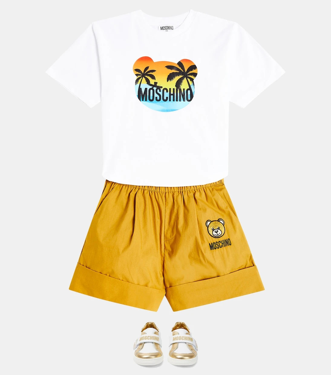 Moschino Kids - أحذية رياضية جلدية