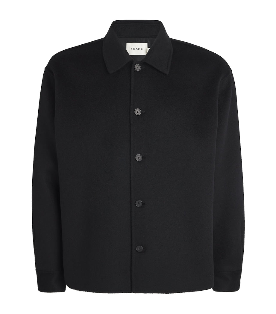 FRAME Wool Double-Faced Overshirt BLK