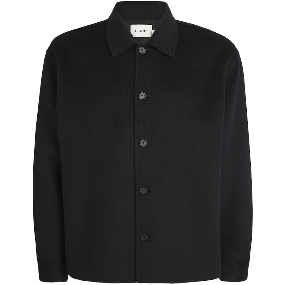FRAME Wool Double-Faced Overshirt BLK