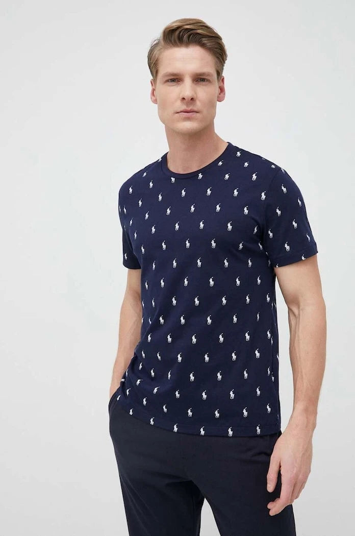 Kısa Kollu Pamuklu Pijama Üstü Polo Ralph Lauren