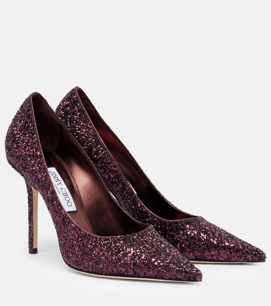 Jimmy Choo - حذاء الحب 100 بكعب عالي ولامع