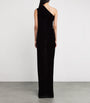 Velvet One-Shoulder Athena Gown 09 BLACK
