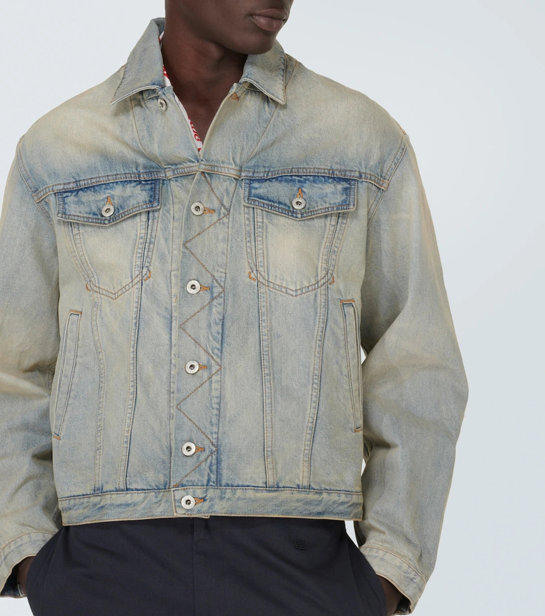Kenzo - Drawn Varsity embroidered denim jacket