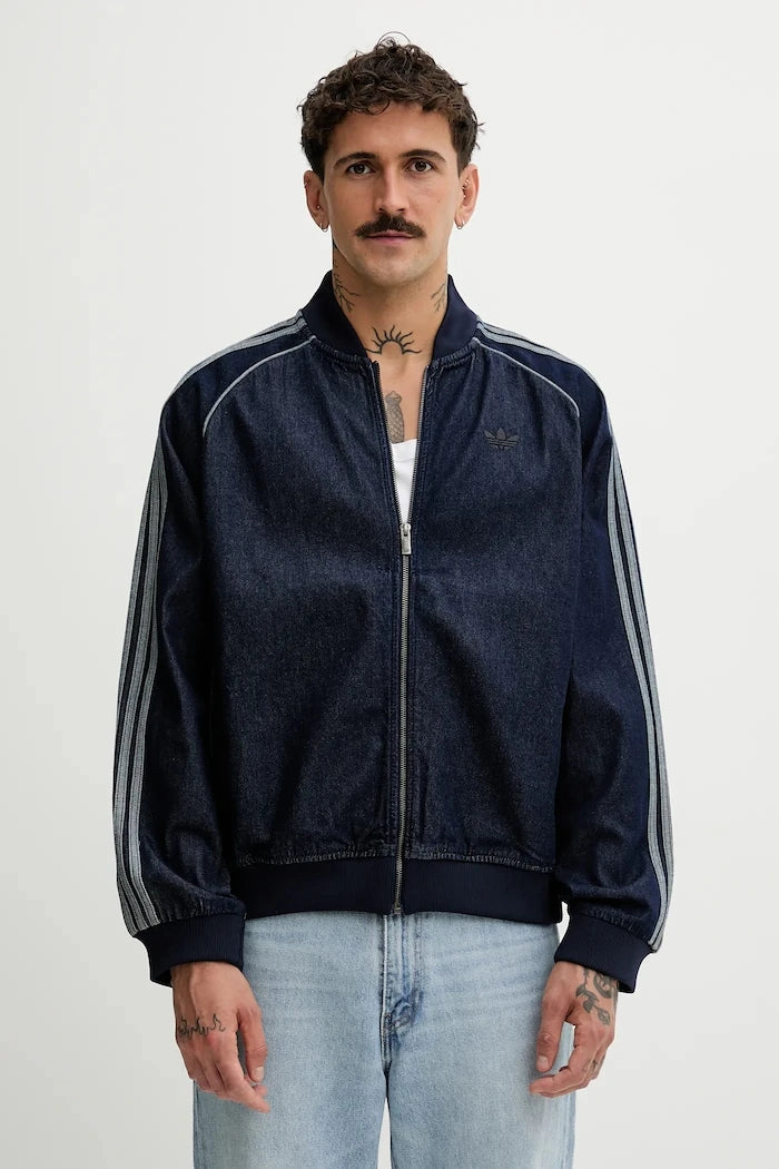 adidas Originals Adicolor loose SST деним суичър с цип