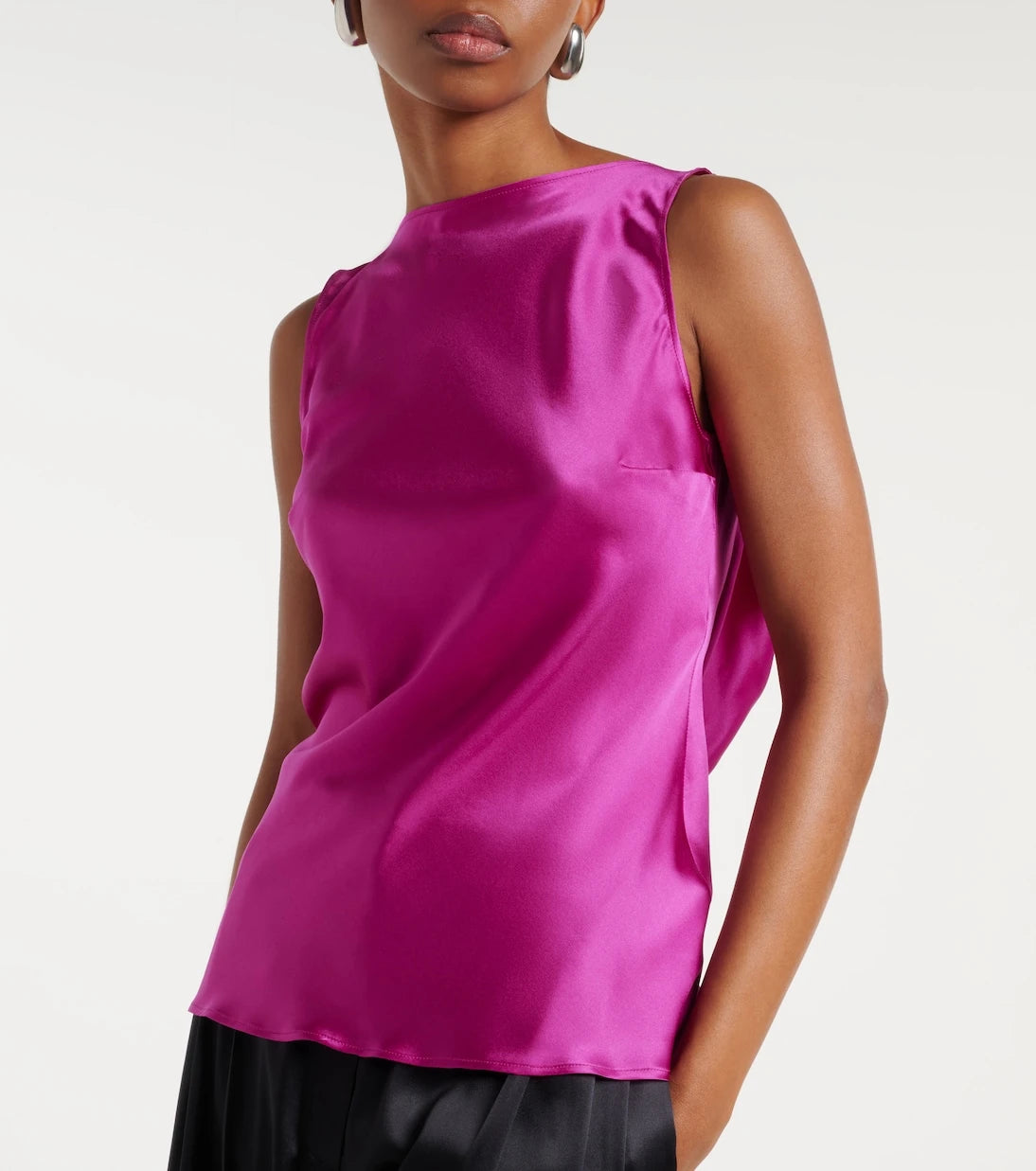 Nina Ricci - Open-back silk-blend satin top