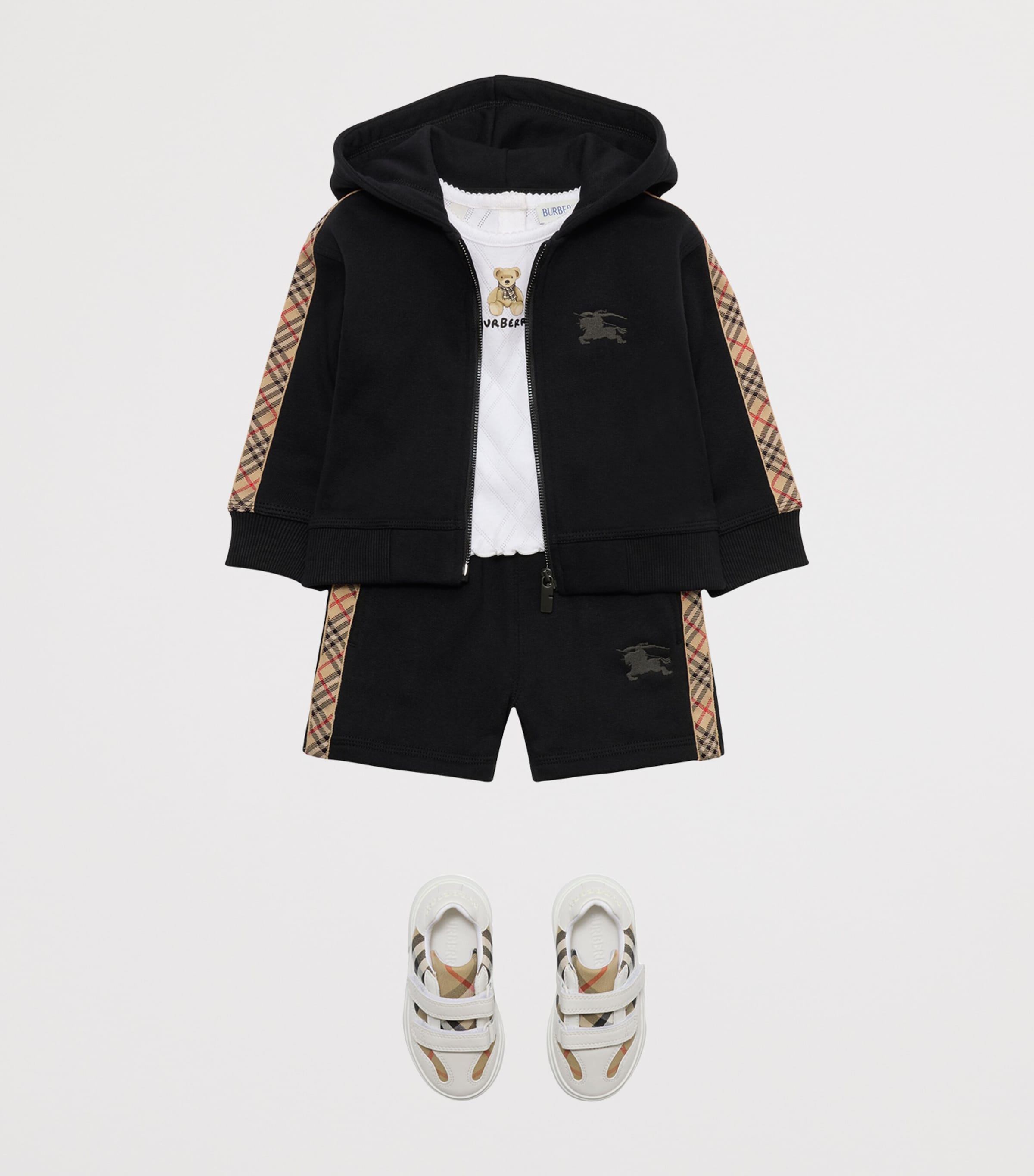 Burberry Kids Cotton Check-Trim Shorts (6-24 Months)