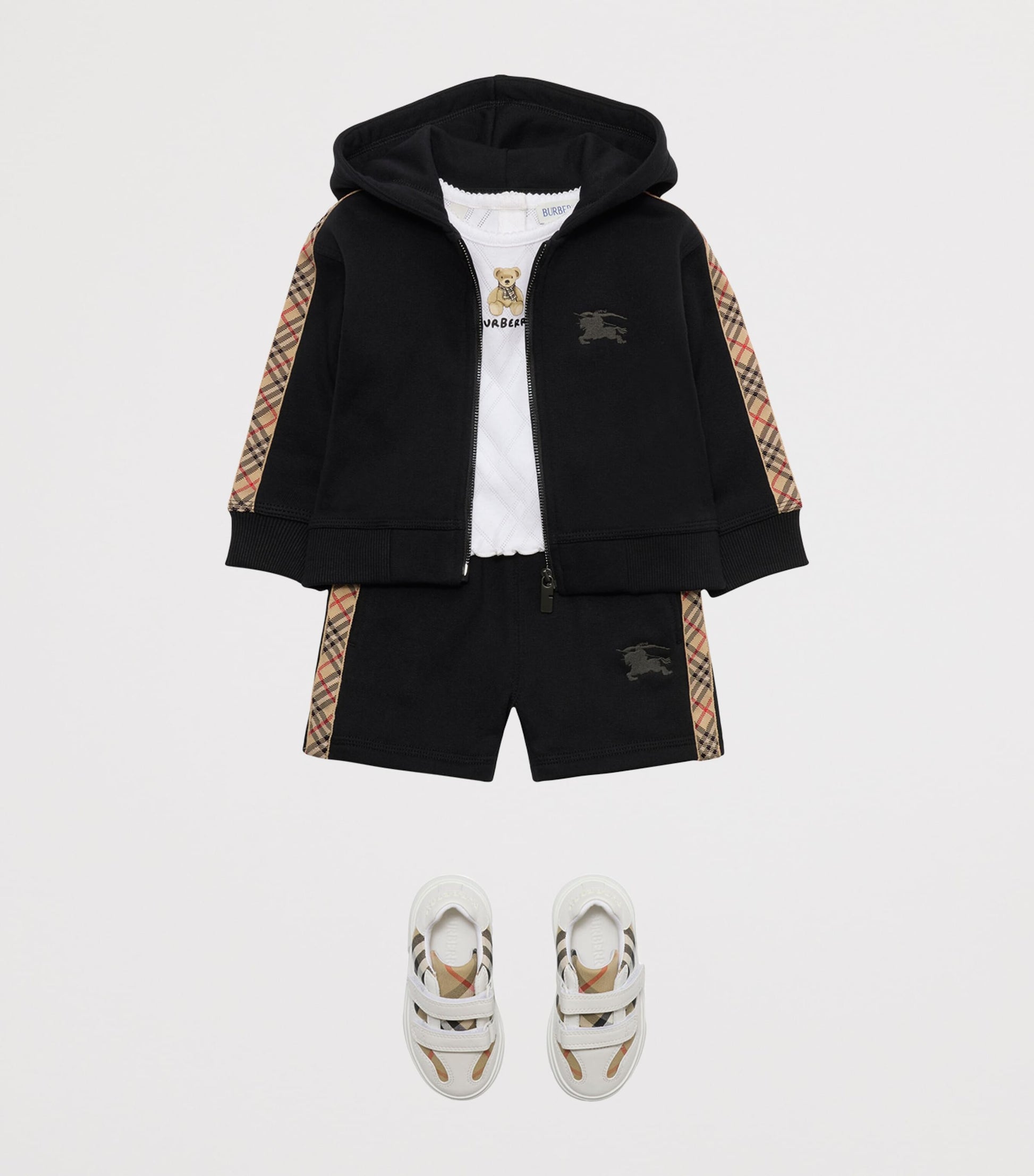 Burberry Kids Cotton Check-Trim Shorts (6-24 Months)