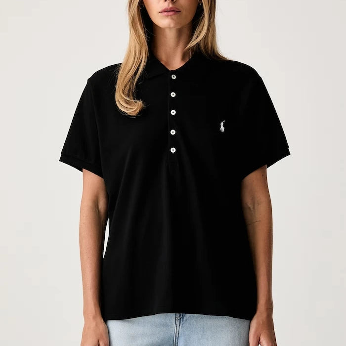Polo Ralph Lauren yaka detaylı pamuklu kadın tişört
