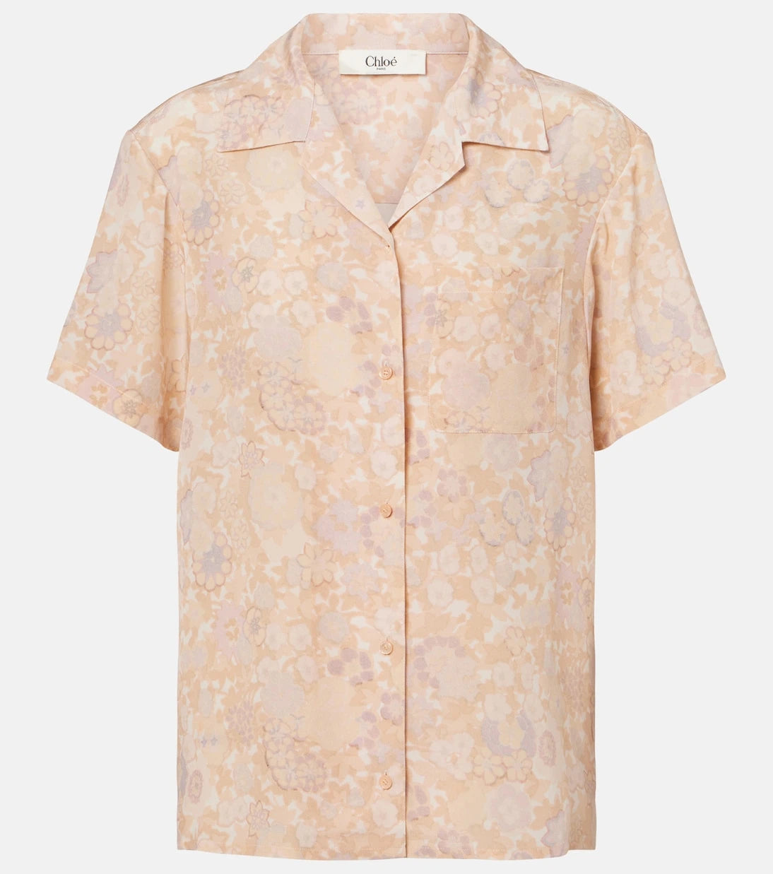 Chloé - Floral silk bowling shirt
