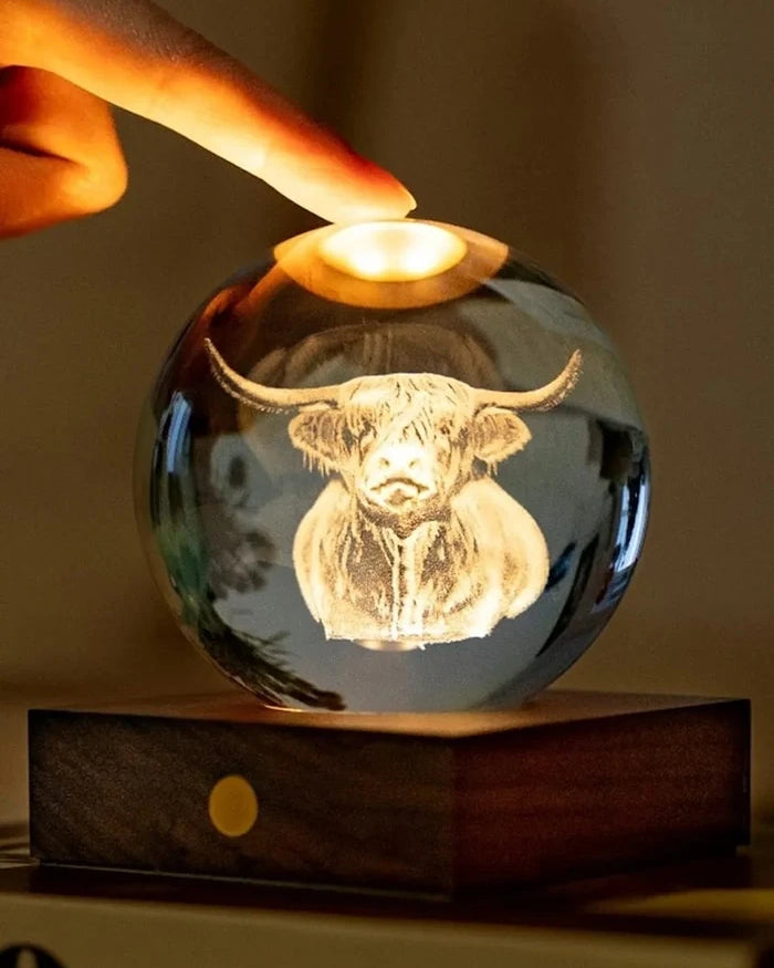 Gingko Design Amber Crystal Light Kablosuz LED Dekoratif Lamba 9,5 x 8 x 8 cm