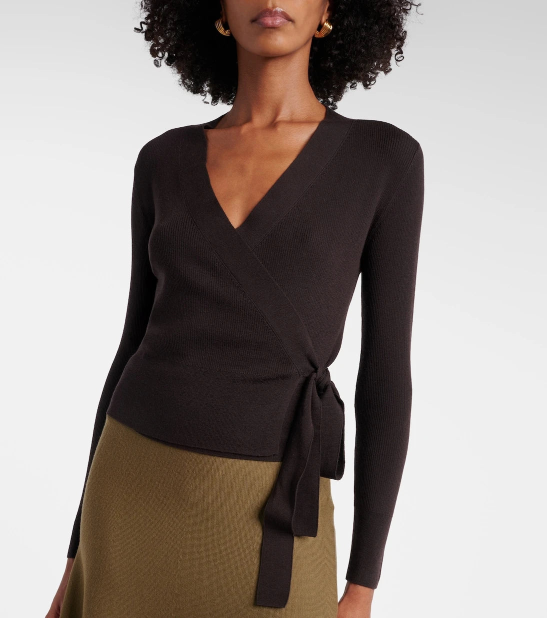 Jardin des Orangers - Virgin wool wrap cardigan