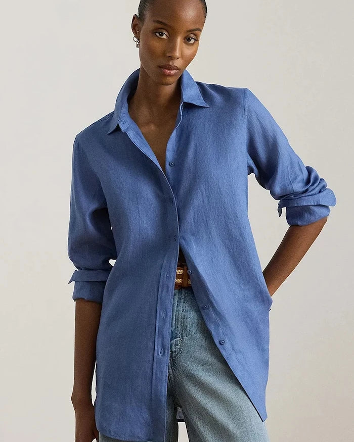 Lauren Ralph Lauren kadın keten gömlek