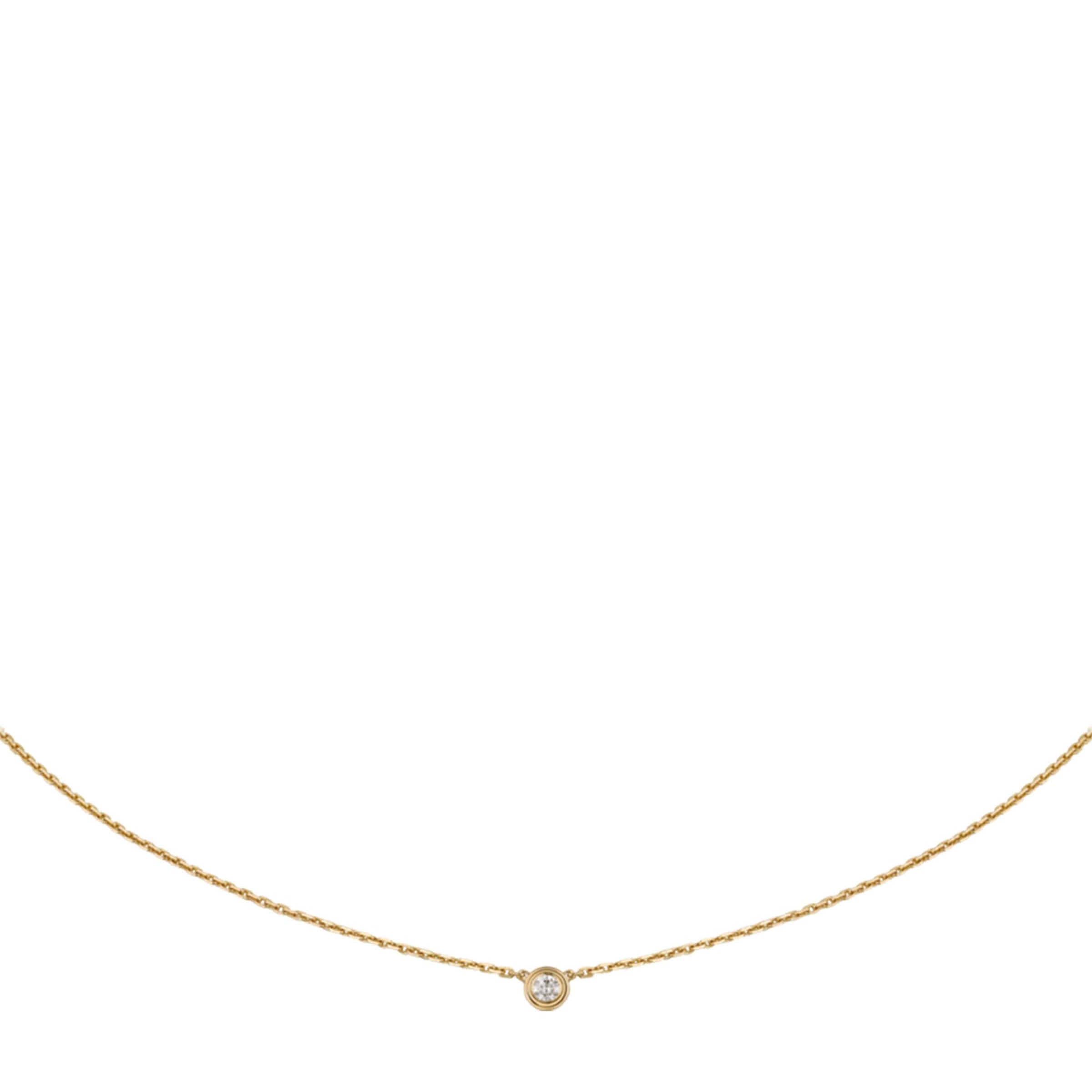 Extra-Small Yellow Gold and Diamond Cartier d'Amour Necklace