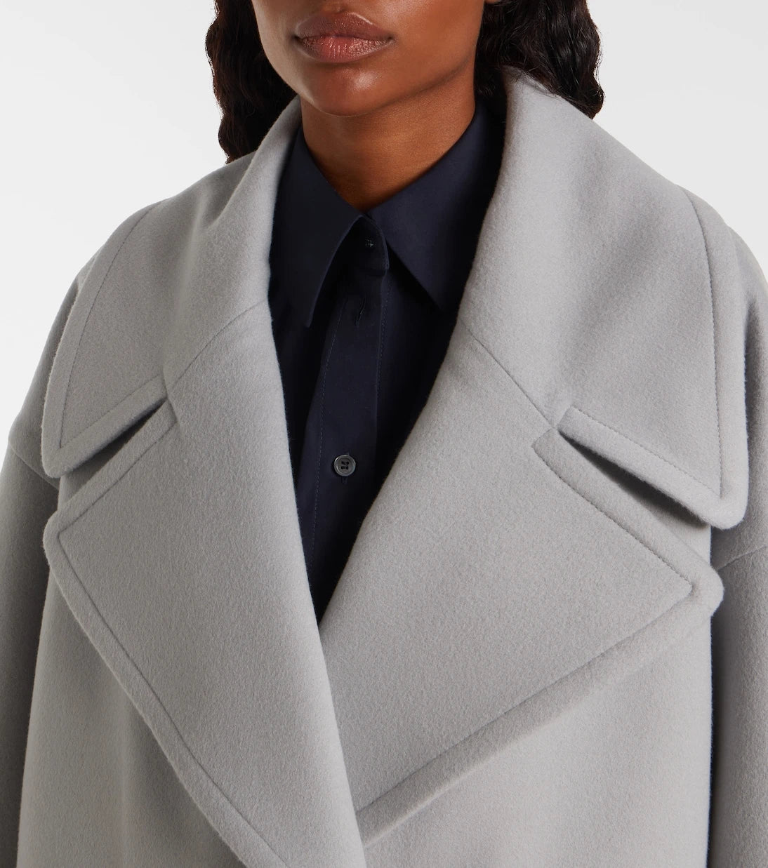 Loewe - Pebble double-breasted wool peacoat