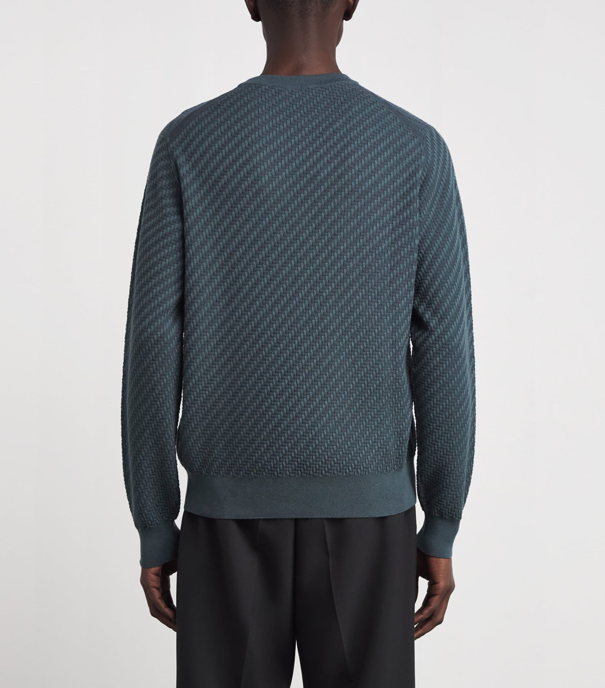 Brioni Green Cotton-Silk-Cashmere Trama Weave Sweater