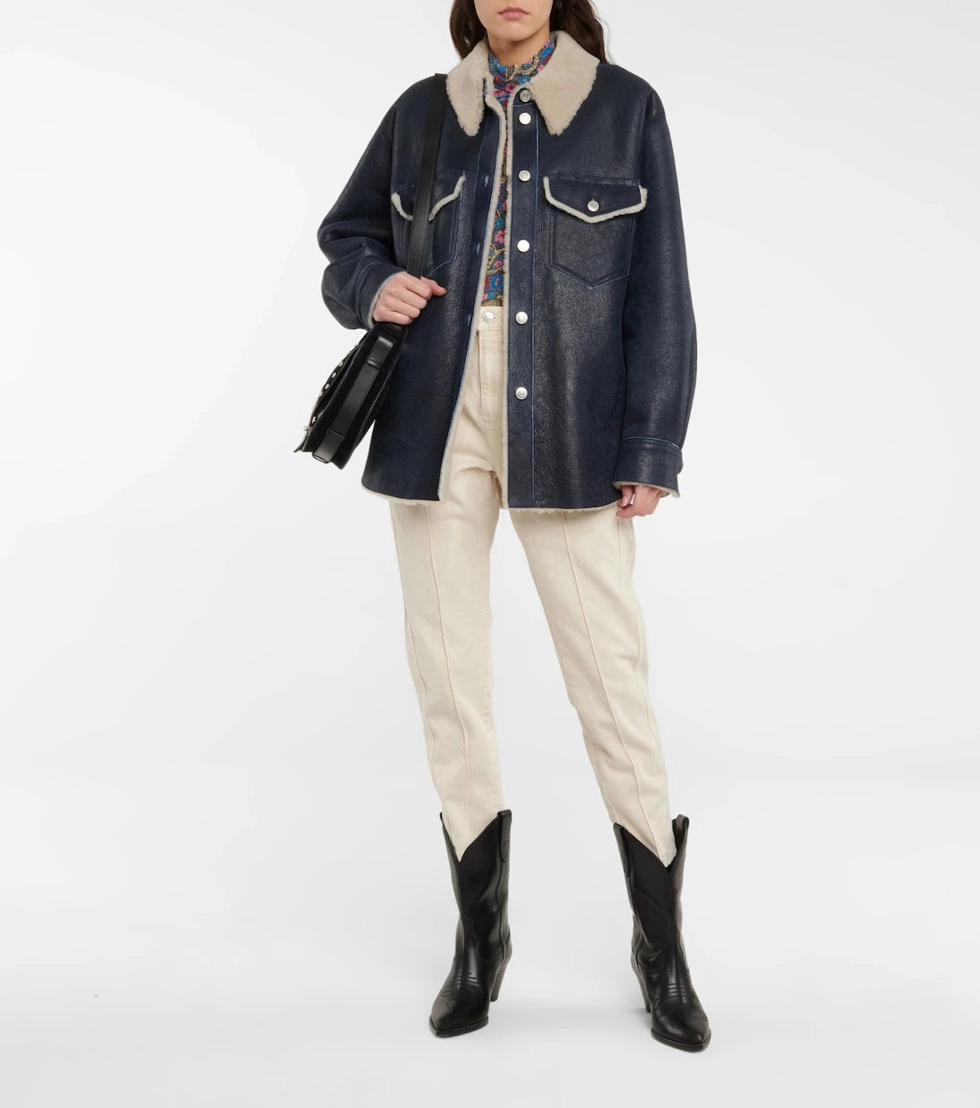 Marant Etoile - بنطلون جينز Tilly بقصة مستقيمة وخصر مرتفع