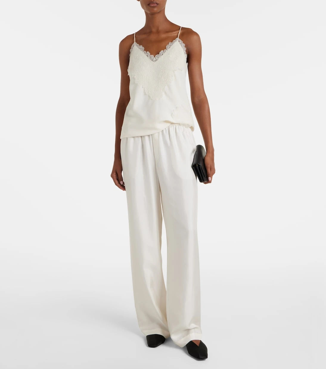 Róhe - Lace-trimmed satin camisole