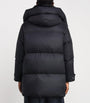 Yves Salomon Black Down Fur-Trim Adaptable Parka Coat