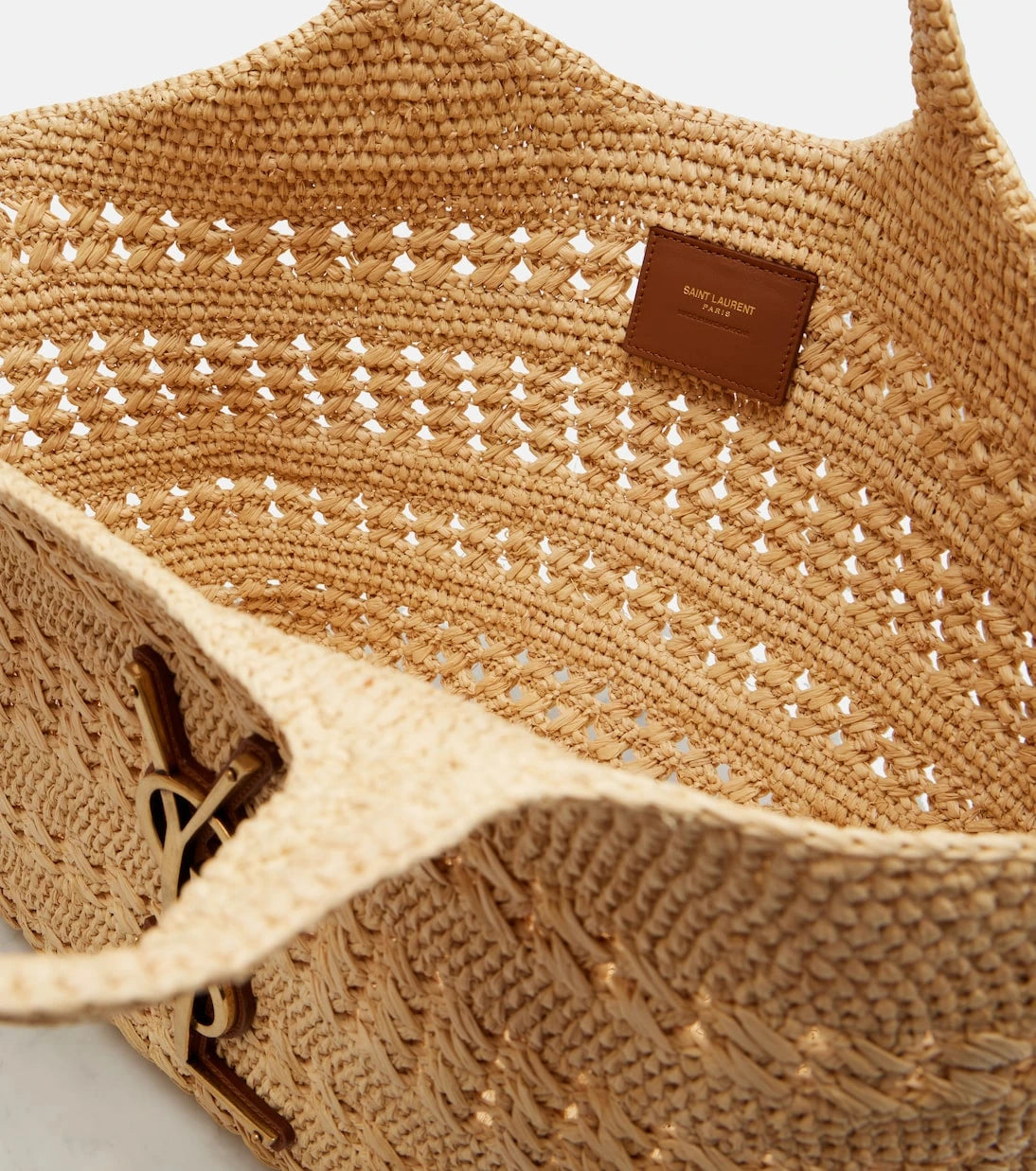 Saint Laurent - Icare Medium raffia tote bag