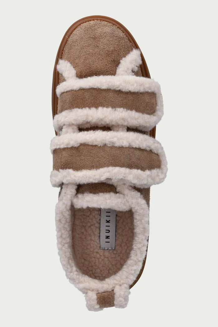 Inuikii Shearling Low Velcro süet kadın sneaker