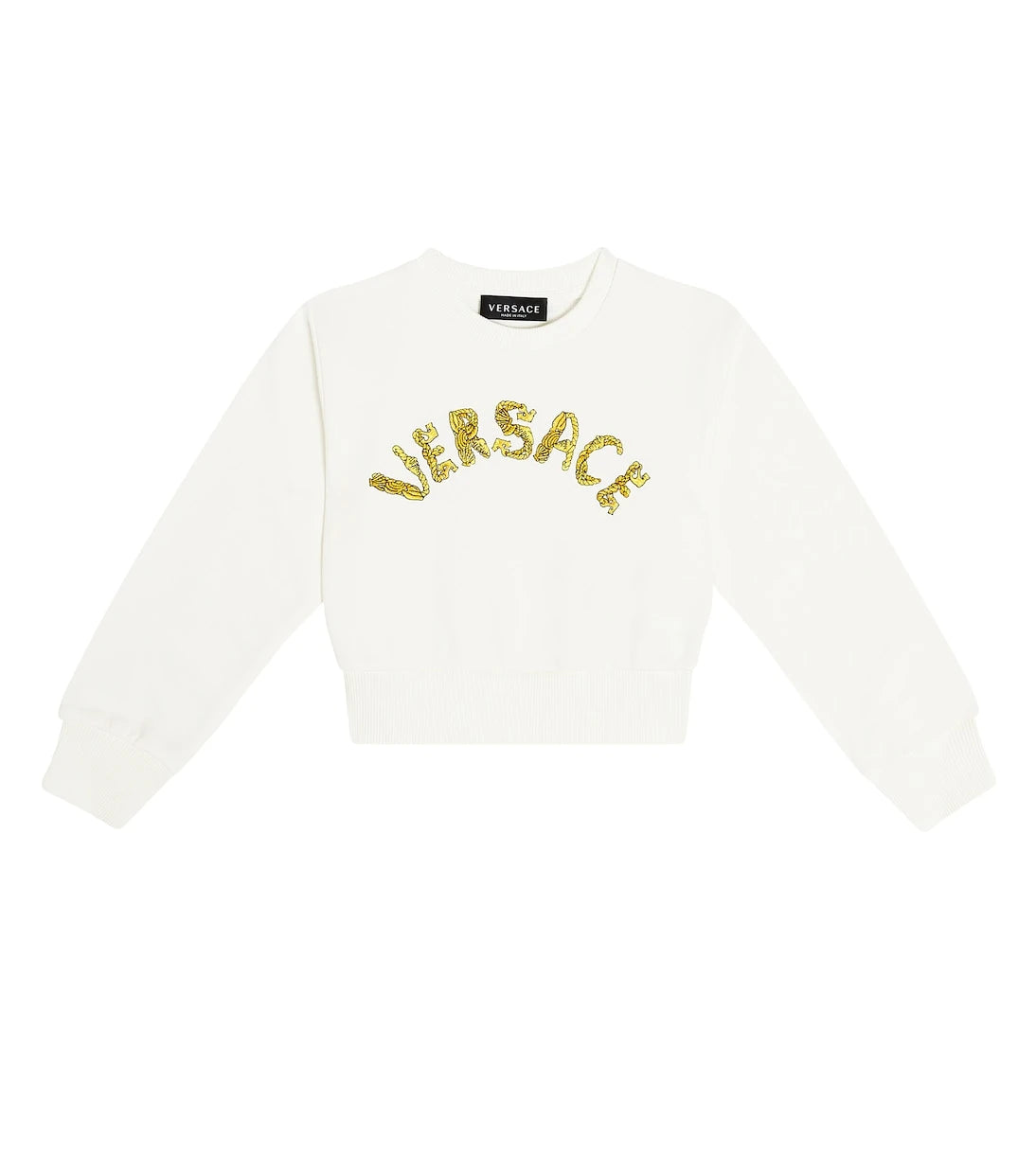 Versace Kids - سويت شيرت قطني بشعار فيرساتشي للأطفال