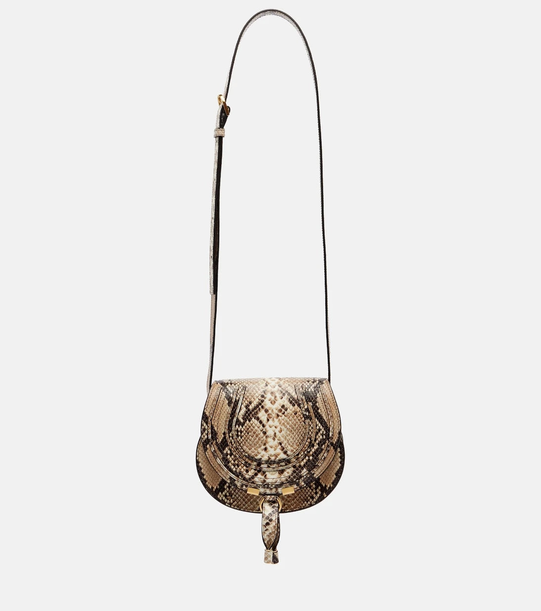 Chloé - Marcie Mini snake-effect leather crossbody bag
