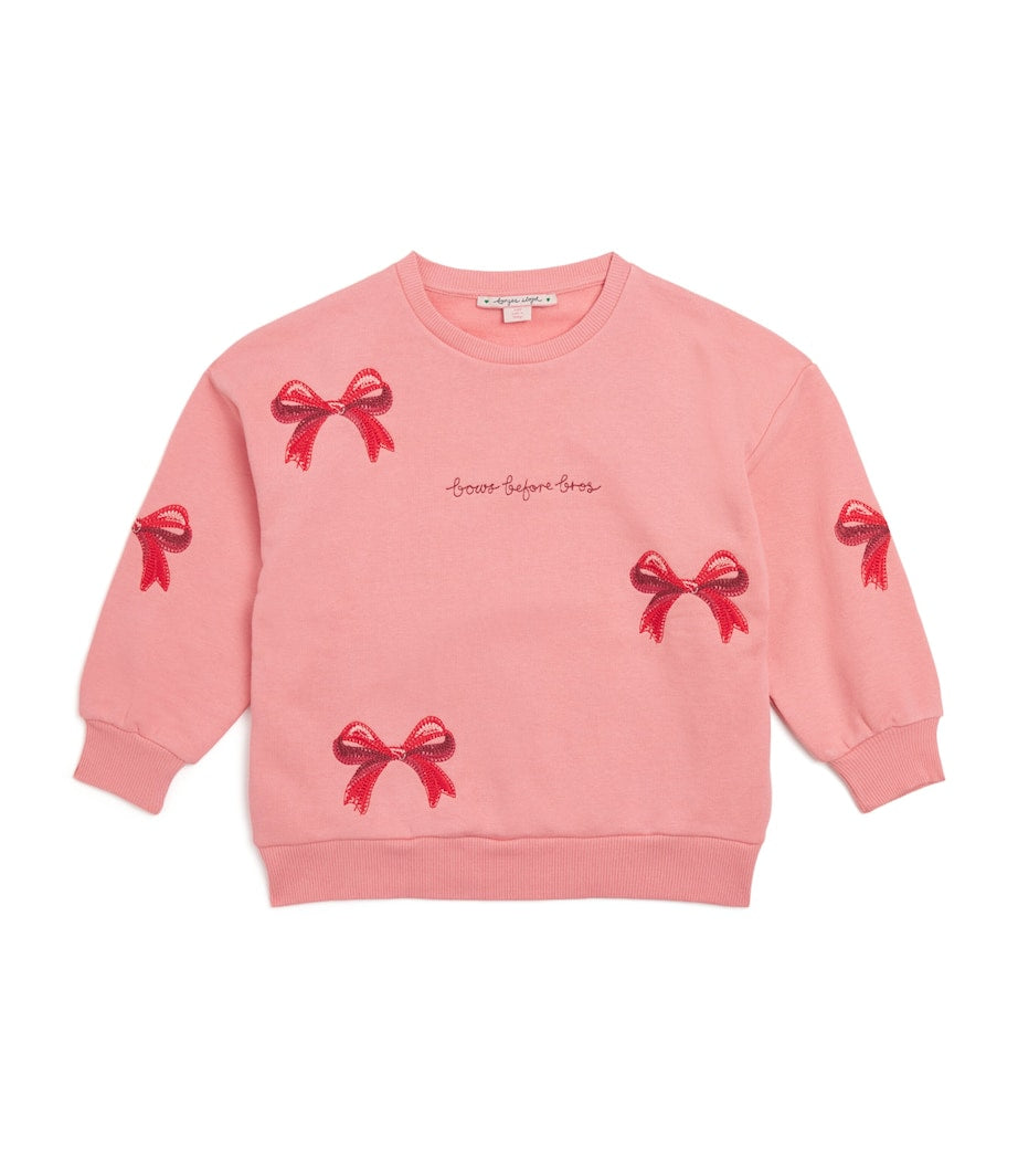 Organic Cotton-Blend Bow Lou Sweatshirt (5-10 Years)
