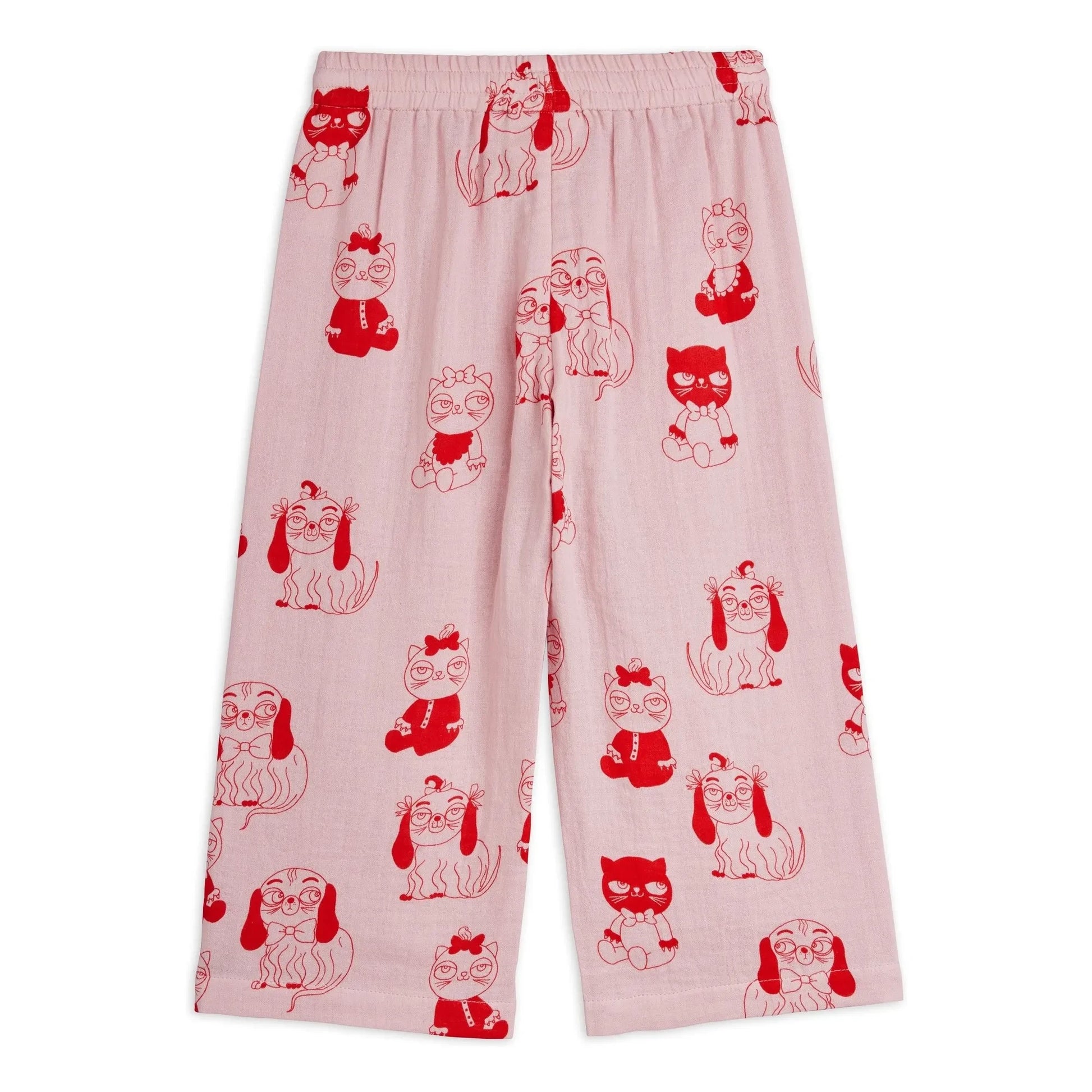Mini Rodini - Organic Cotton Animal Pants | Pink