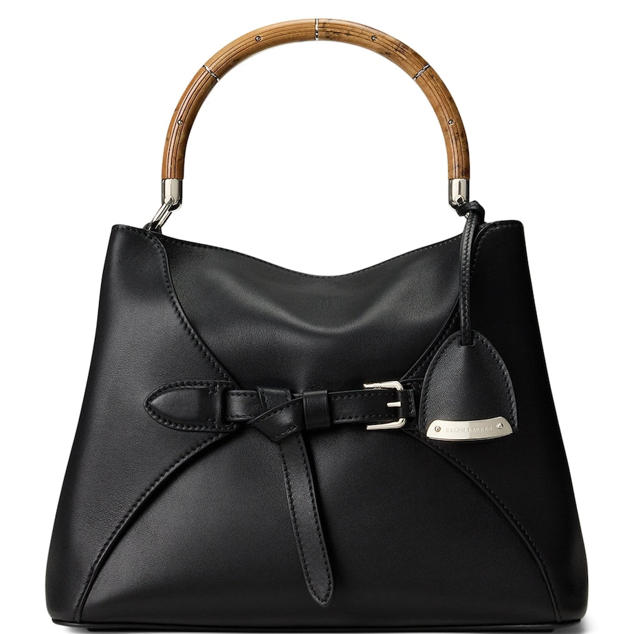 Black Calfskin The Ralph Top-Handle Bag