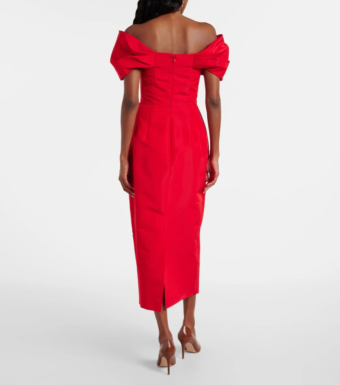 Carolina Herrera - Off-shoulder silk maxi dress