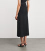 Victoria Beckham Black Knitted Midi Skirt