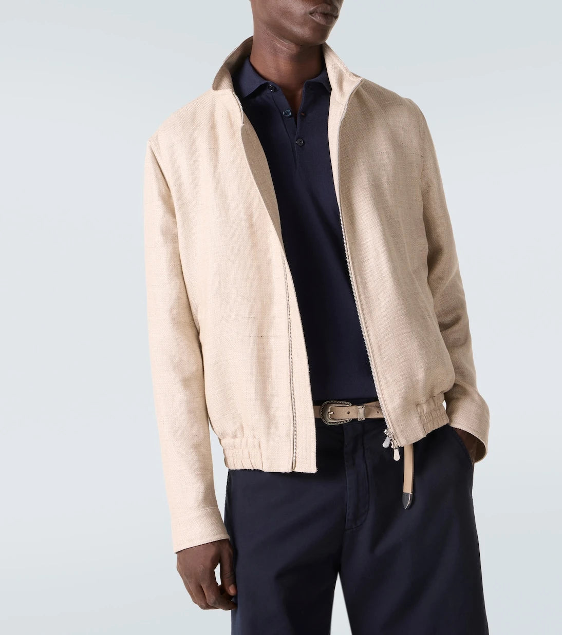 Brunello Cucinelli - Embroidered cotton piqué polo shirt