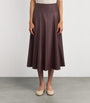 Burgundy Faux Leather Nocera Maxi Skirt