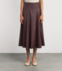Burgundy Faux Leather Nocera Maxi Skirt