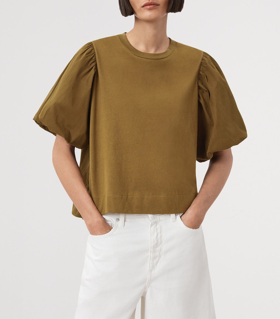 AllSaints Green Organic Cotton Jess T-Shirt