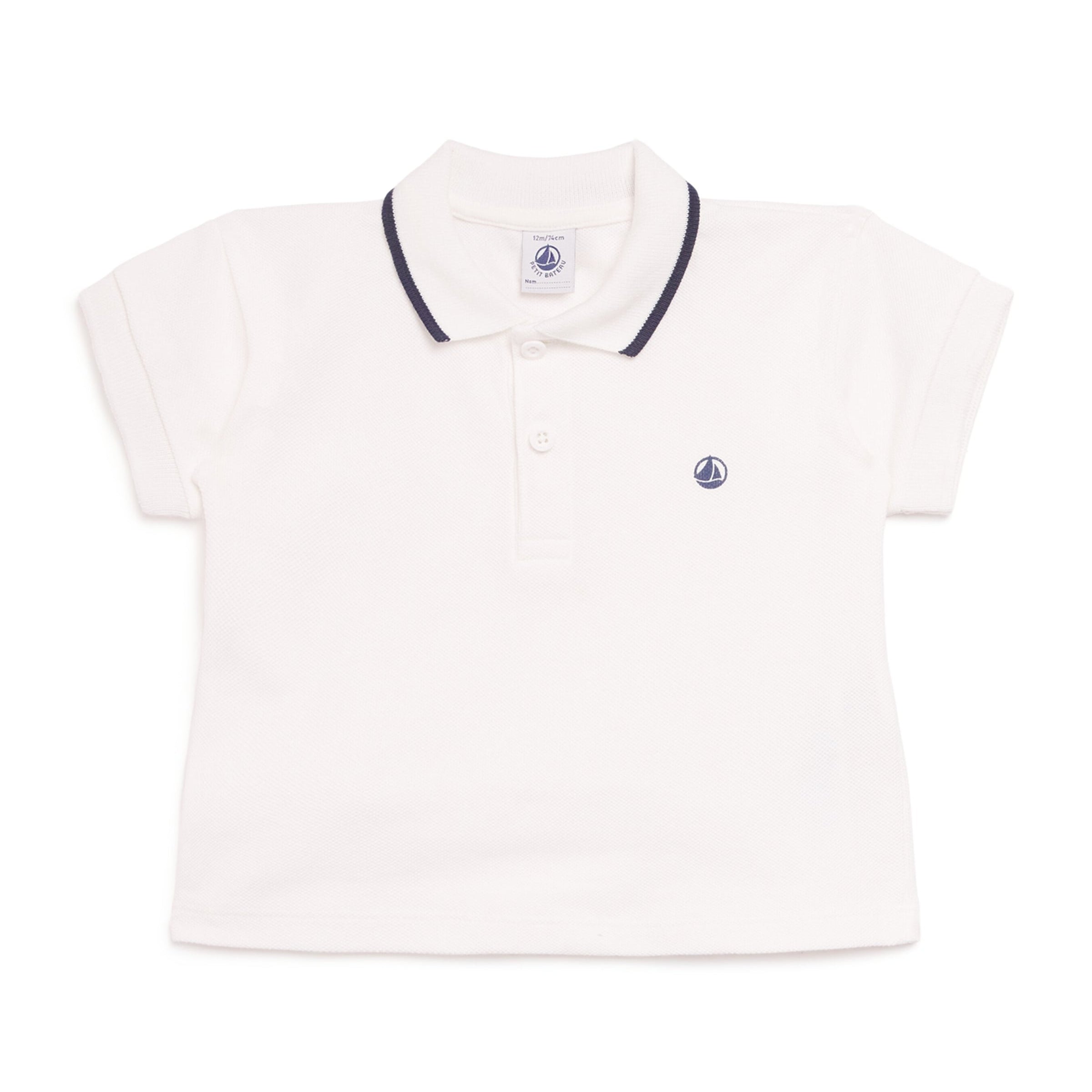Petit Bateau Cotton Logo Polo Shirt (6-24 Months)