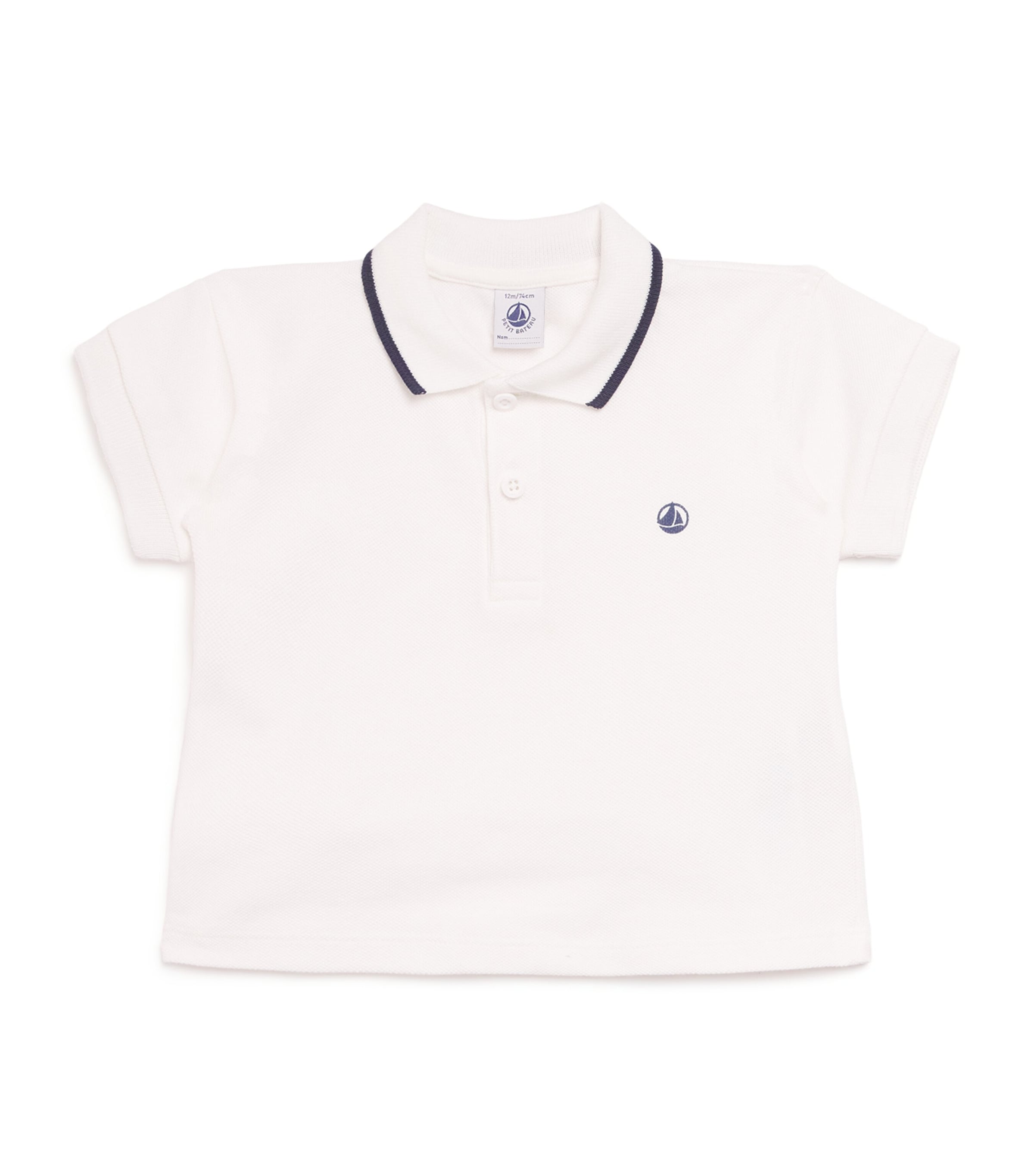 Petit Bateau Cotton Logo Polo Shirt (6-24 Months)