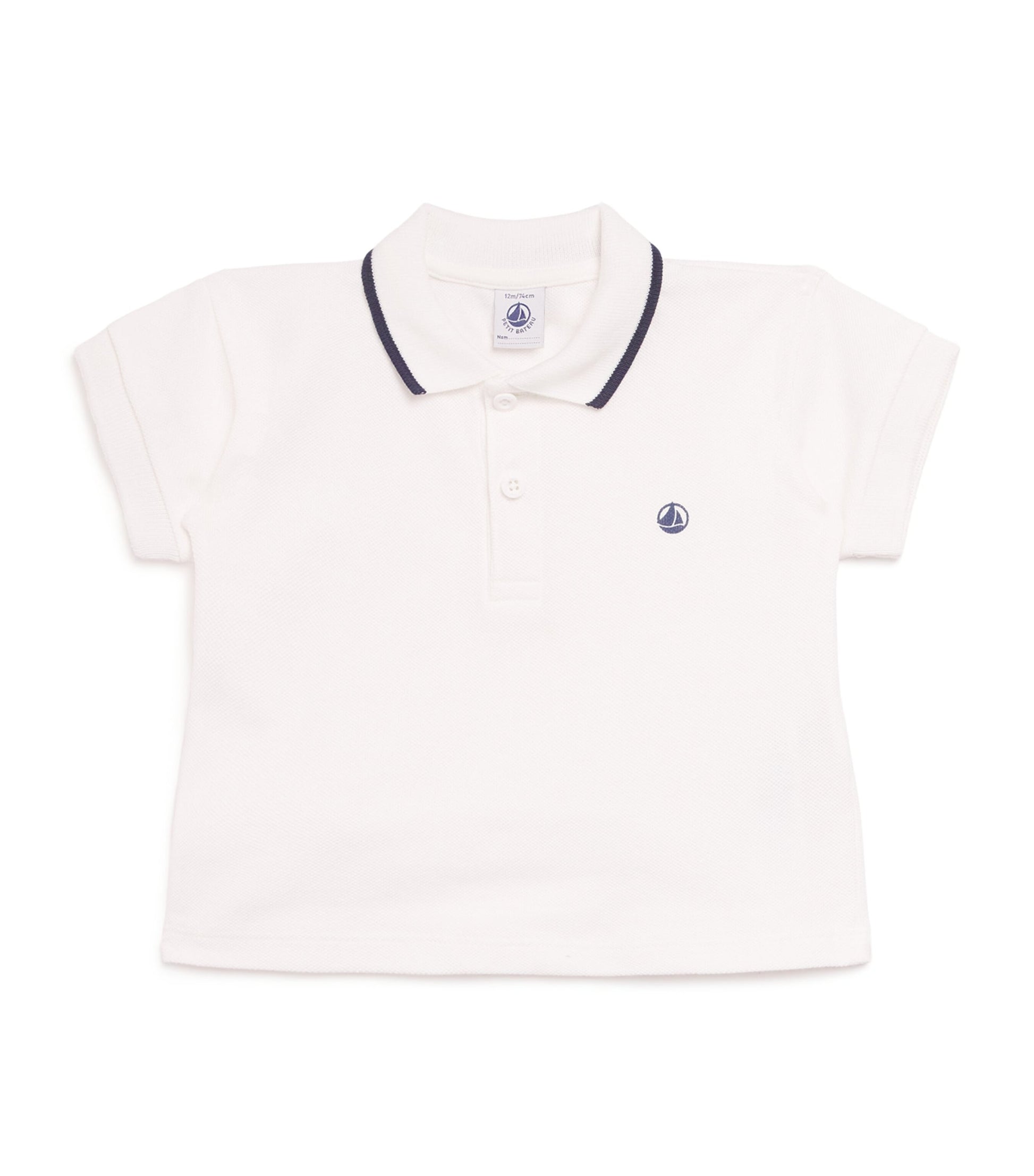 Petit Bateau Cotton Logo Polo Shirt (6-24 Months)