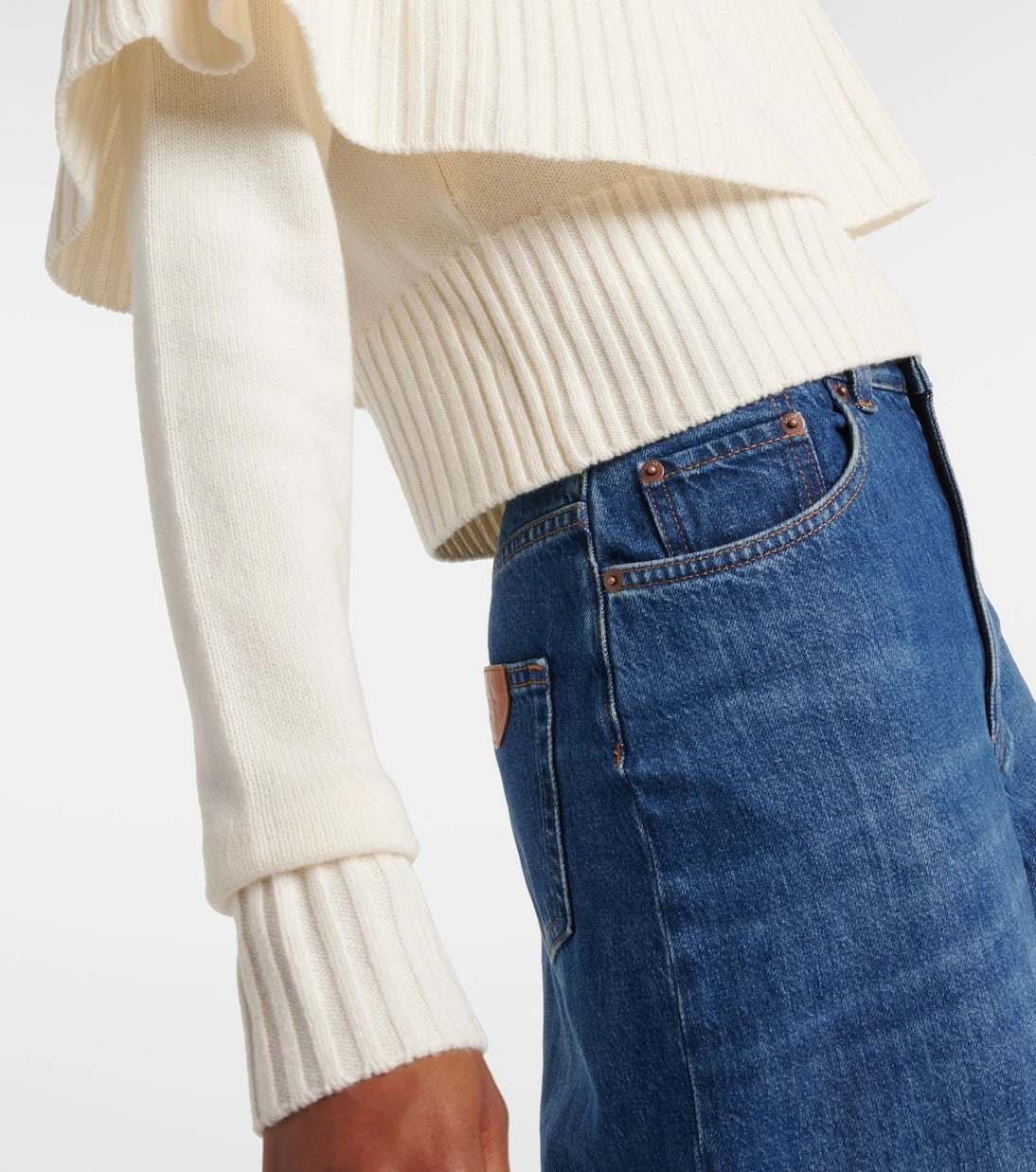 Chloé - Caped wool and cashmere top