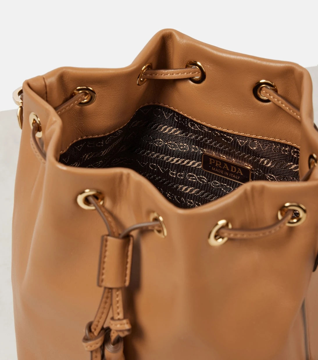 Prada - Small leather bucket bag