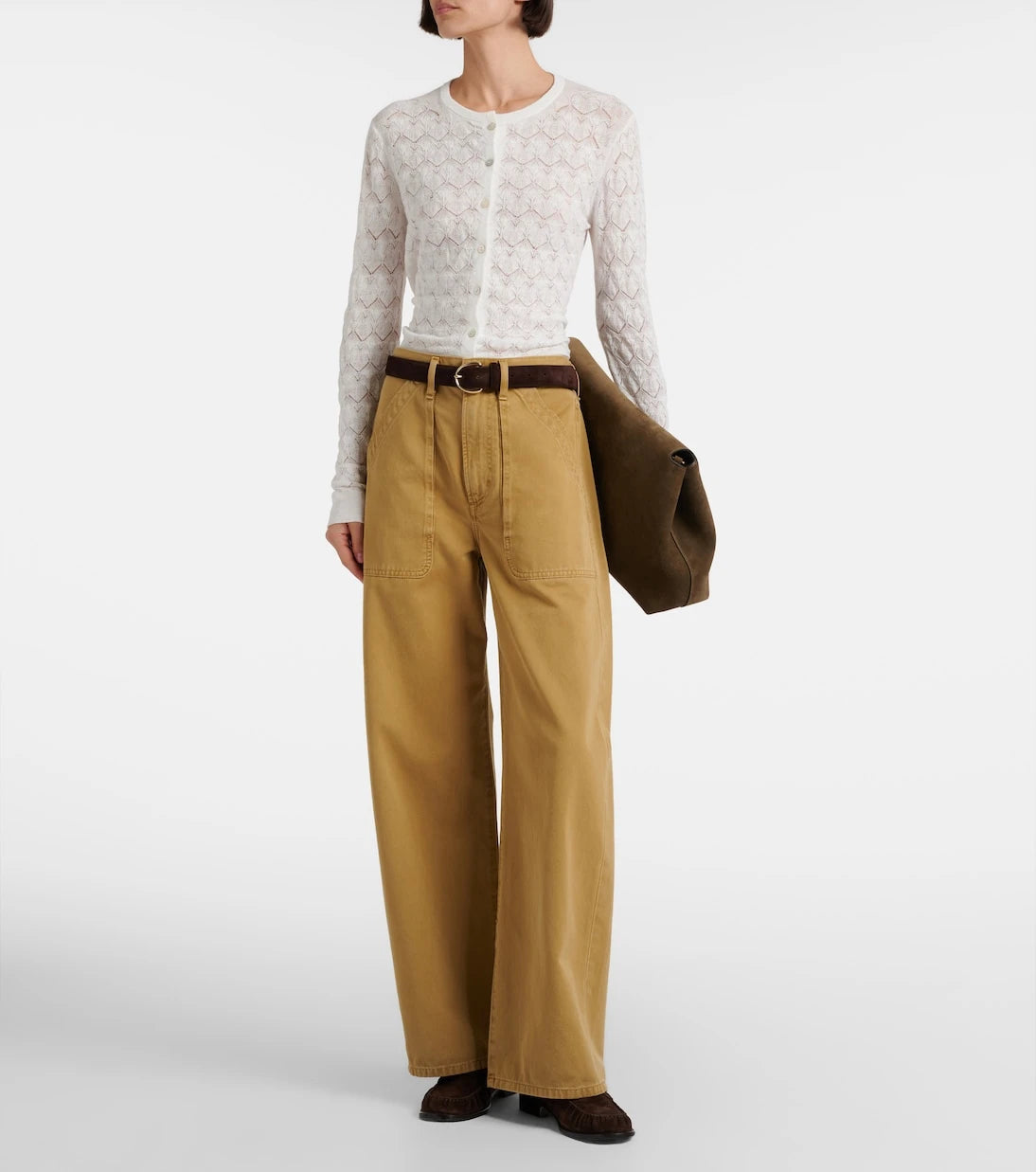 Vince - Pointelle cotton cardigan