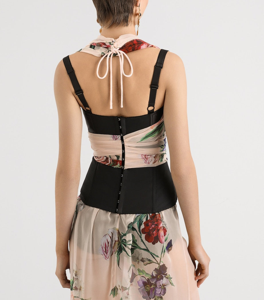 Dolce & Gabbana Multi Floral Print Corset Top